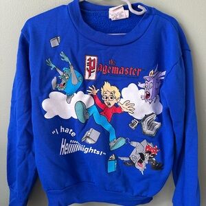 Blue Pagemaster Graphic Sweatshirt